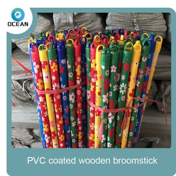 Good quality 120x2.2cm wooden broom handle pvc