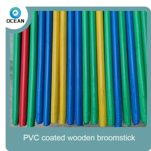 Chinese floor eucalyptus plastic wooden broom stick wooden mop stick with mop head