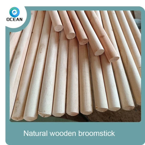 Wholesale price Chinese manufacturer natural wood mop handle broom stick with a hole