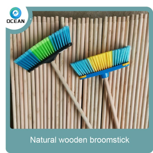 High quality Hardwood Broom Handle with Italian screw dome end wooden mop sticks
