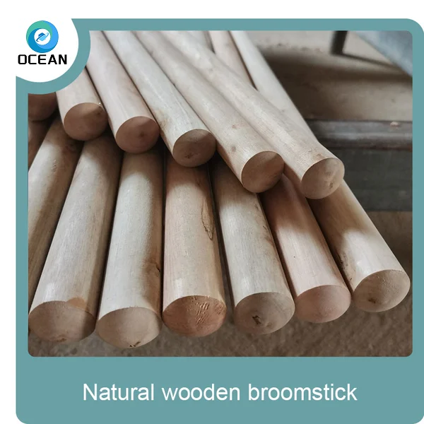 Household cleaning tools wholesale price plain 30mm wooden broom handle