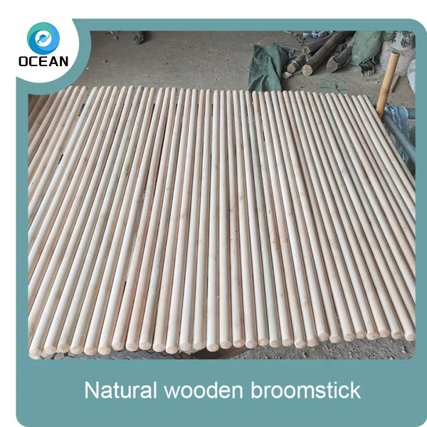 Household cleaning tools wholesale price plain 30mm wooden broom handle