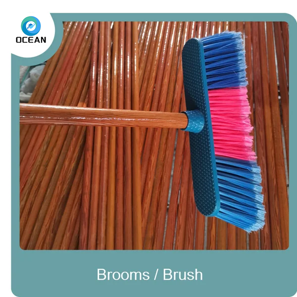 Cleaning brush wooden handle duster cleaning dustpan brush set soft plastic broom