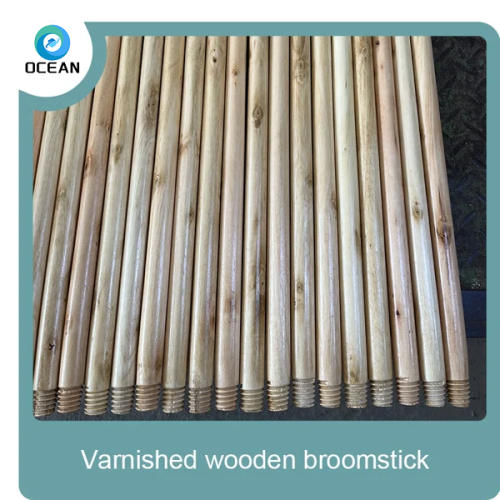 Factory Wholesale Wooden Stick Varnished Broom Stick Mop Handle