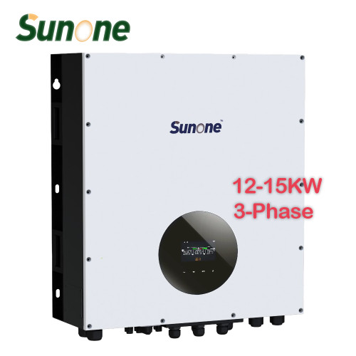 12000w 15000w 48v 3 phase Hybrid  inverter IP65 400vac 2 mppt solar charger 1000vdc VDE pure sine wave