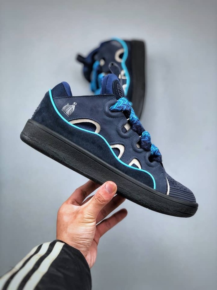 Lanvin Curb Sneakers Navy Blue Grey