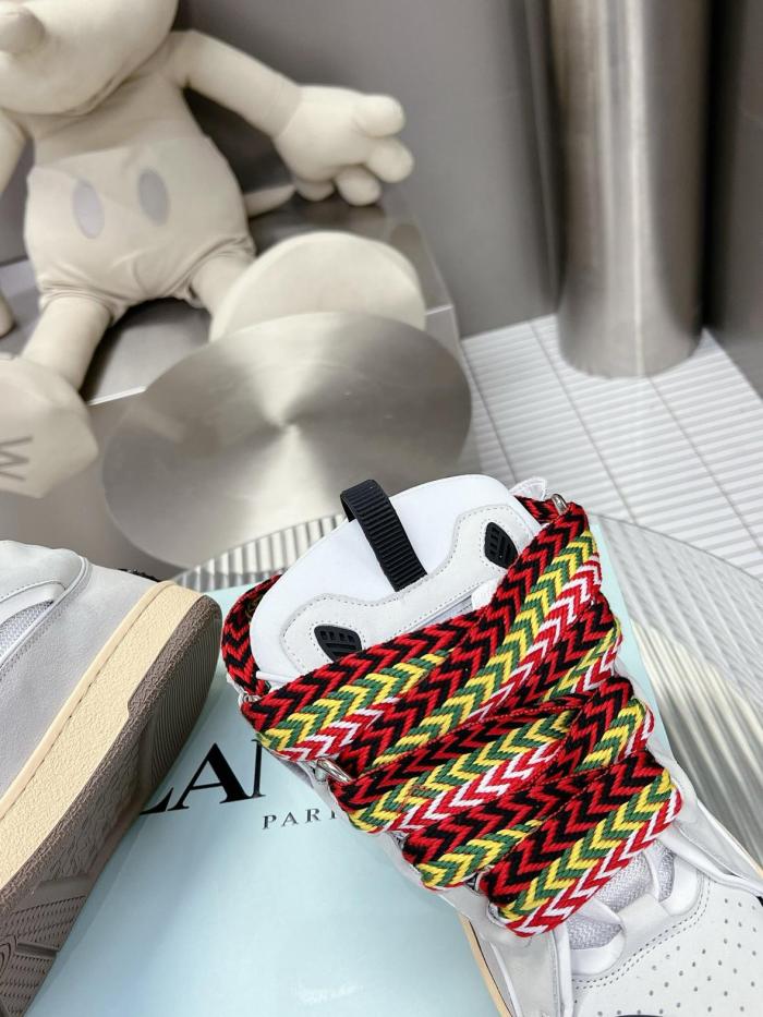 Lanvin Leather Curb White Black Gum