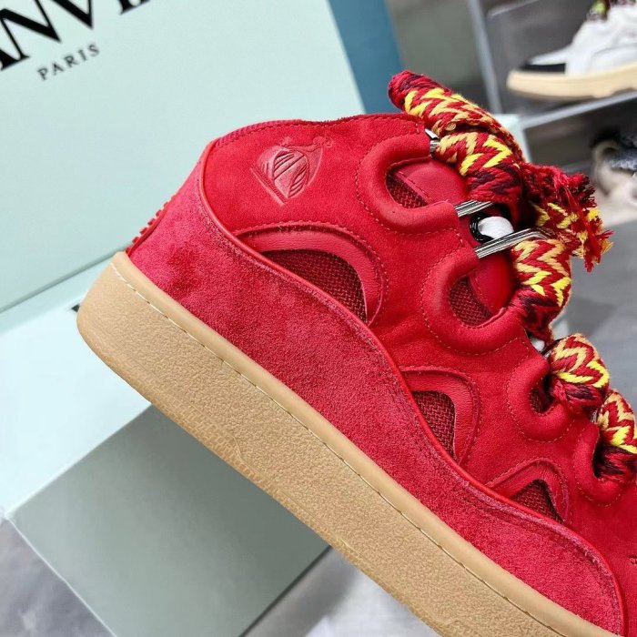 Lanvin Leather Curb Poppy Red