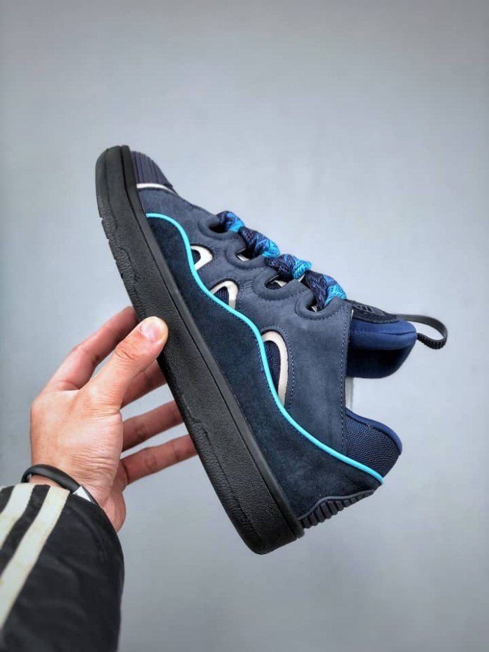 Lanvin Curb Sneakers Navy Blue Grey
