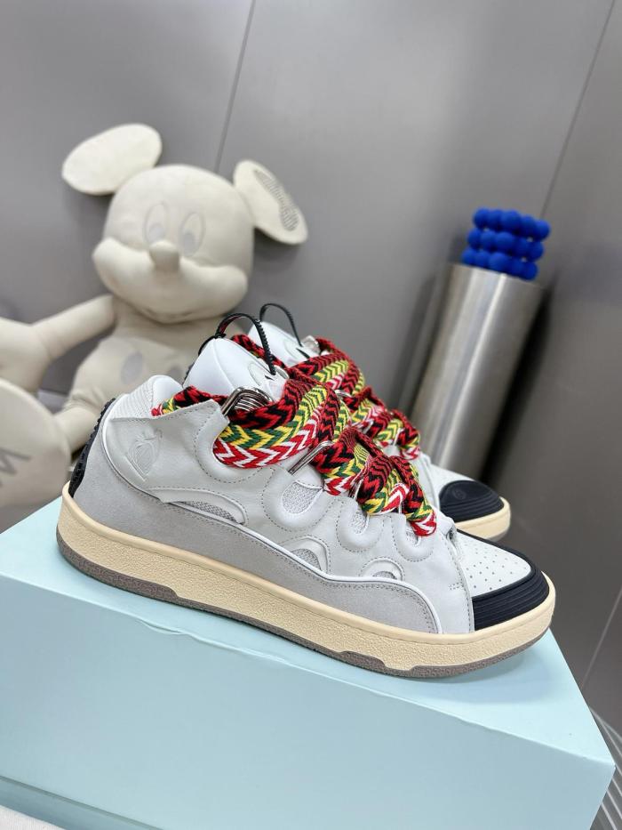 Lanvin Leather Curb White Black Gum