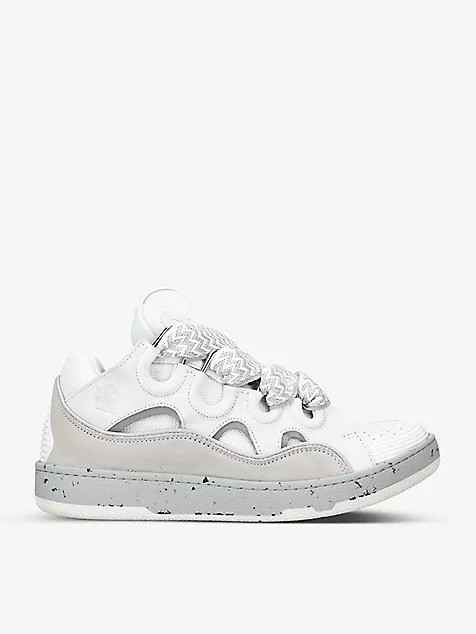 Lanvin Women's Curb Sneakers White Grey