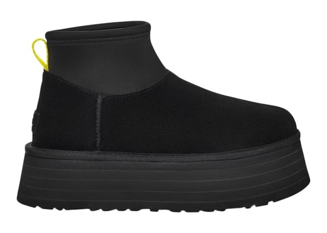 UGG Classic Mini Dipper Boot Black Yellow (Women's)