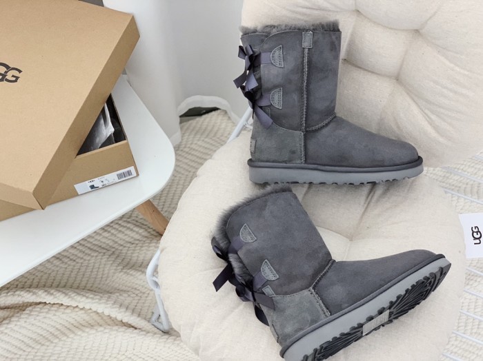 UGG Bailey Bow II Boot Grey (Women's)