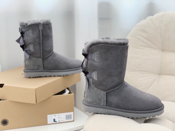 UGG Bailey Bow II Boot Grey (Women's)