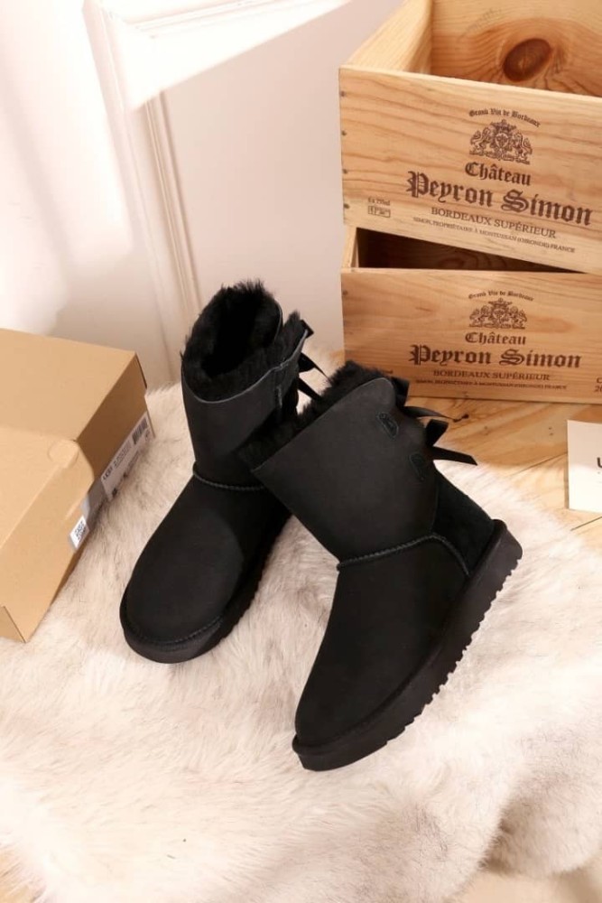 UGG Bailey Bow II Boot Black (Women's)