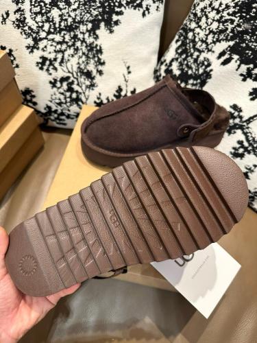 UGG Abrasion-Resistant Wrap-toe Slippers Women's Chocolate