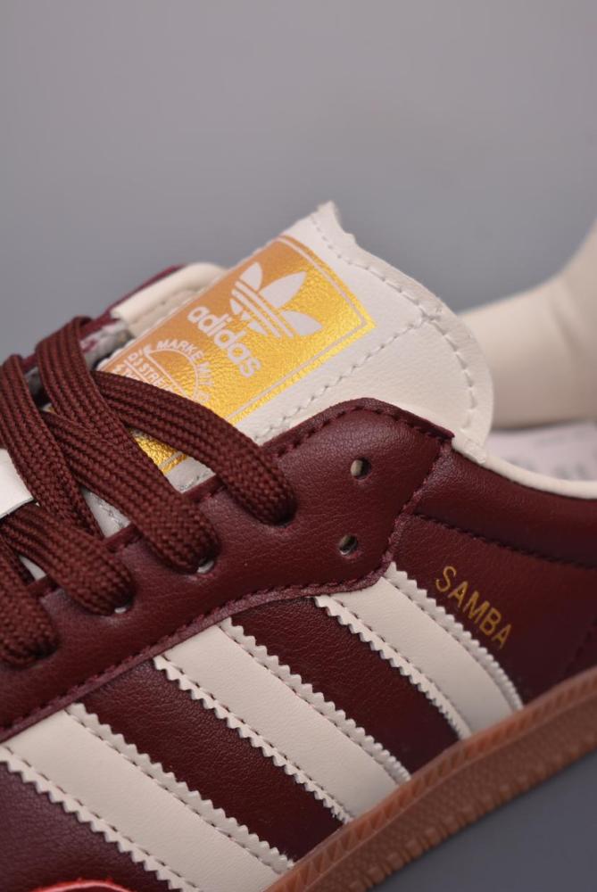 adidas Samba OG Maroon Gold Metallic (Women's)