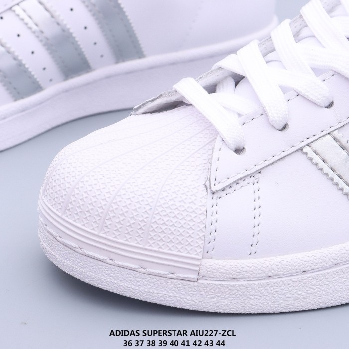 adidas Superstar White Silver Metallic