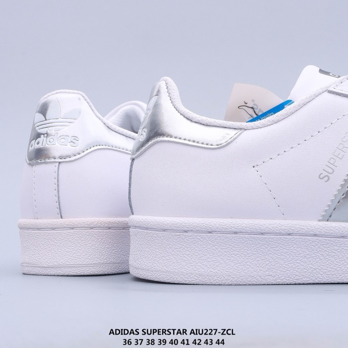 adidas Superstar White Silver Metallic