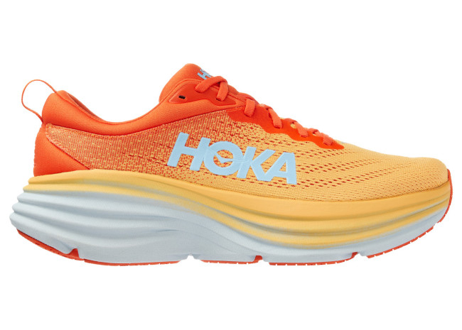 Hoka One One Bondi 8 Puffin's Bill Orange Amber Yellow