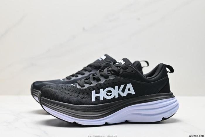 Hoka One One Bondi 8 Black White (Women's)