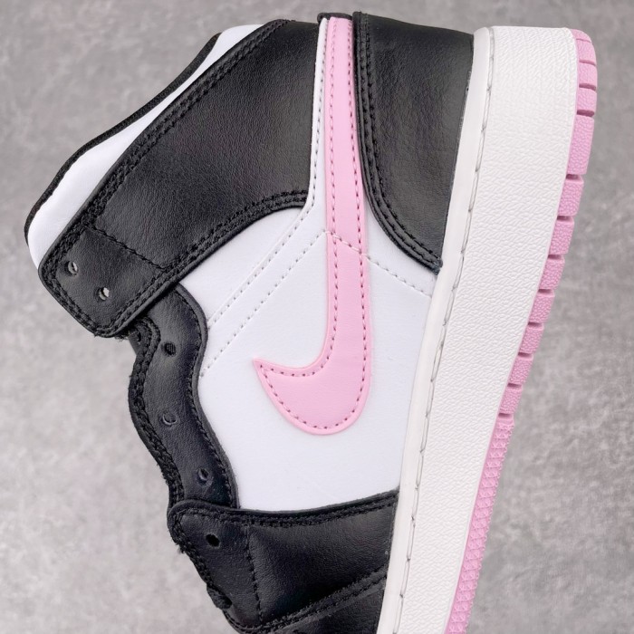 Jordan 1 Mid White Black Light Arctic Pink