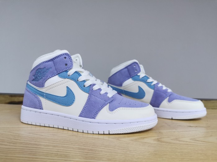 Jordan 1 Mid Purple Aqua