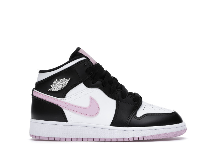 Jordan 1 Mid White Black Light Arctic Pink