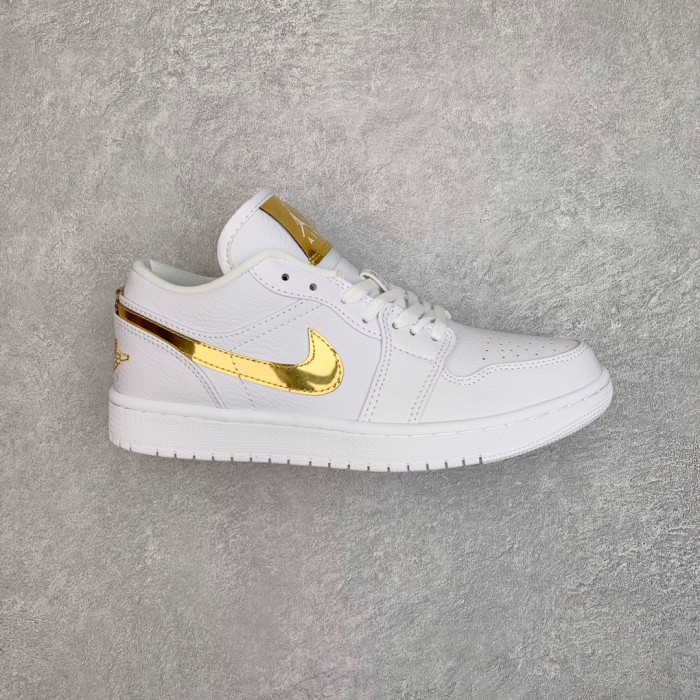 Jordan 1 Low White Metallic Gold (W)