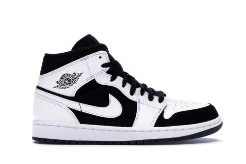 Jordan 1 Mid White Black