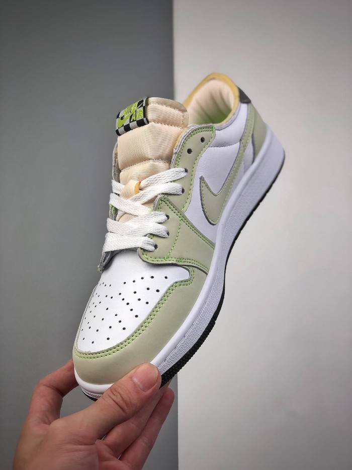 Jordan 1 Retro Low White Ghost Green Black