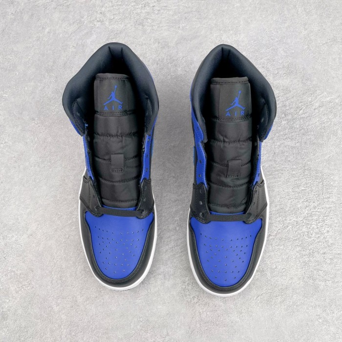Jordan 1 Mid Hyper Royal Tumbled Leather