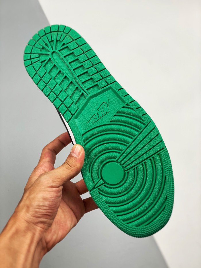 Jordan 1 Low White Lucky Green Black