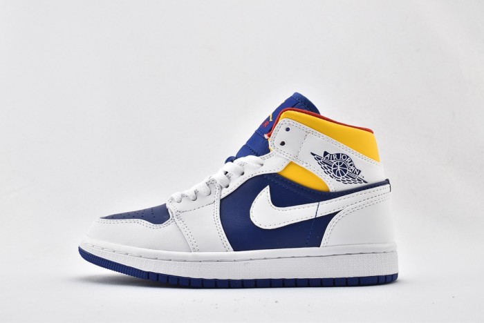 Jordan 1 Mid Royal Blue Laser Yellow