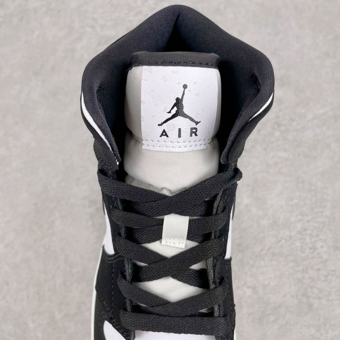 Jordan 1 Mid White Black Teal Tint