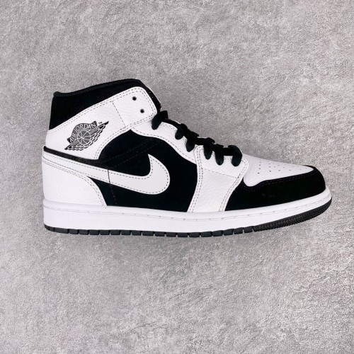Jordan 1 Mid White Black