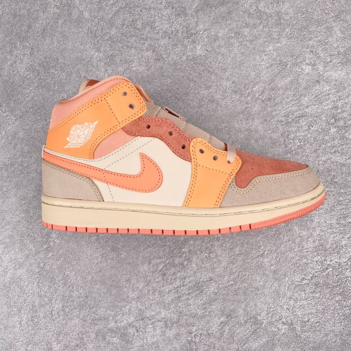 Jordan 1 Mid Apricot Orange