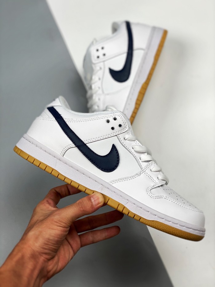Nike Dunk SB Low Orange Label White Navy