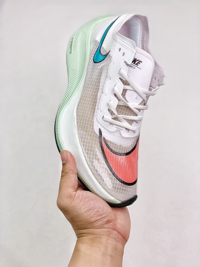 Nike ZoomX Vaporfly NEXT% White Hyper Jade Flash Crimson