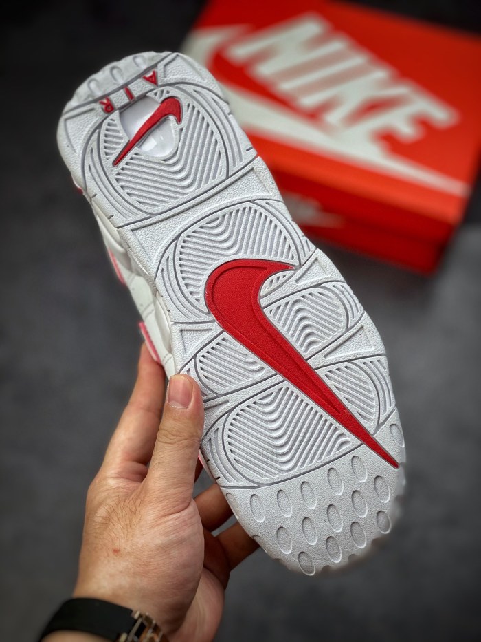 Nike Air More Uptempo White Varsity Red Outline (2018/2021)
