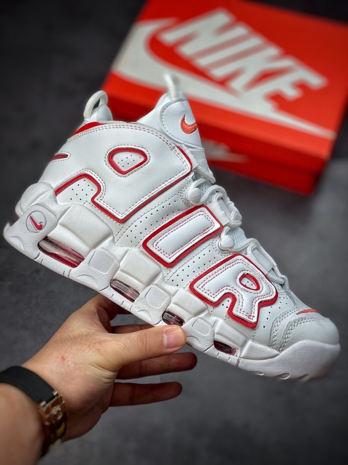 Nike Air More Uptempo White Varsity Red Outline (2018/2021)