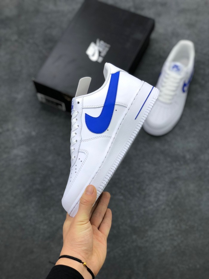 Nike Air Force 1 Low '07 FM Cut Out Swoosh White Game Royal