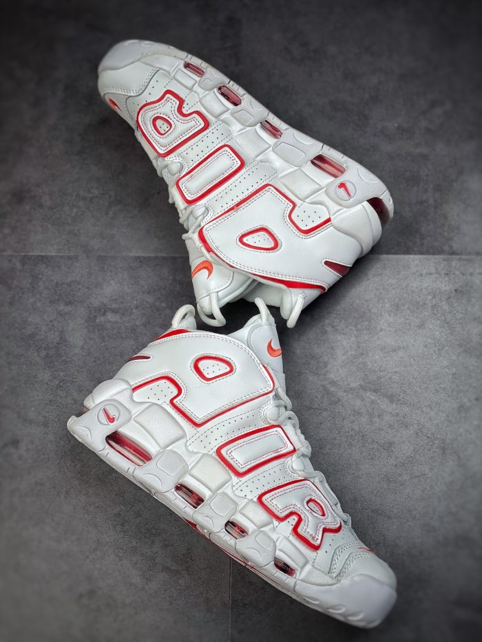 Nike Air More Uptempo White Varsity Red Outline (2018/2021)