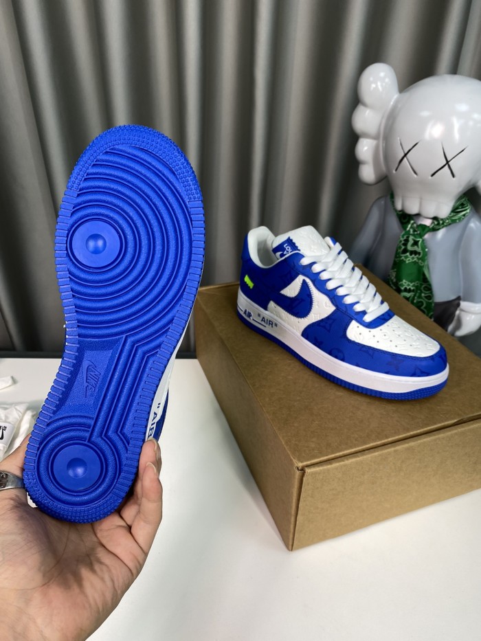 Louis Vuitton Nike Air Force 1 Low By Virgil Abloh White Royal
