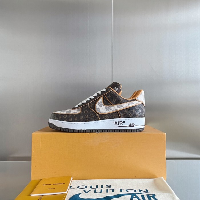 Nike Air Force 1 Low Louis Vuitton Monogram Brown Damier Azur