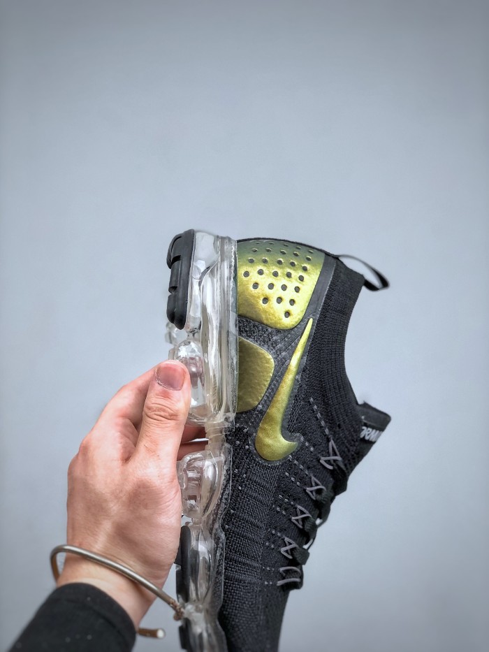 Nike Air VaporMax Flyknit 2 Black Metallic Silver Multi-Color