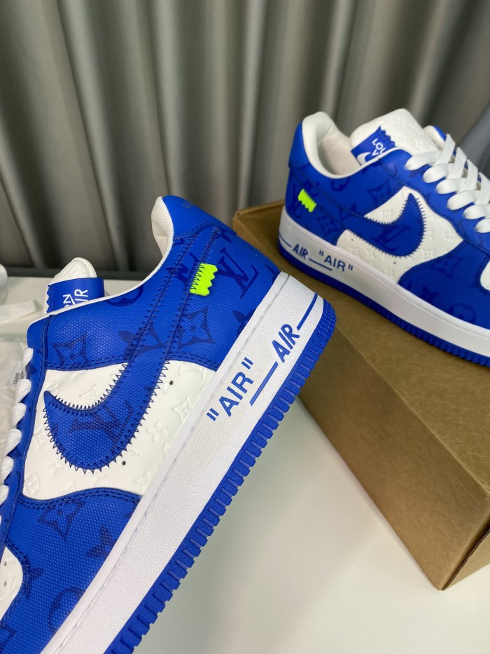 Louis Vuitton Nike Air Force 1 Low By Virgil Abloh White Royal