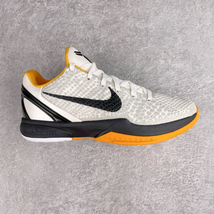 Kobe 6 Protro Playoff Pack White Del Sol