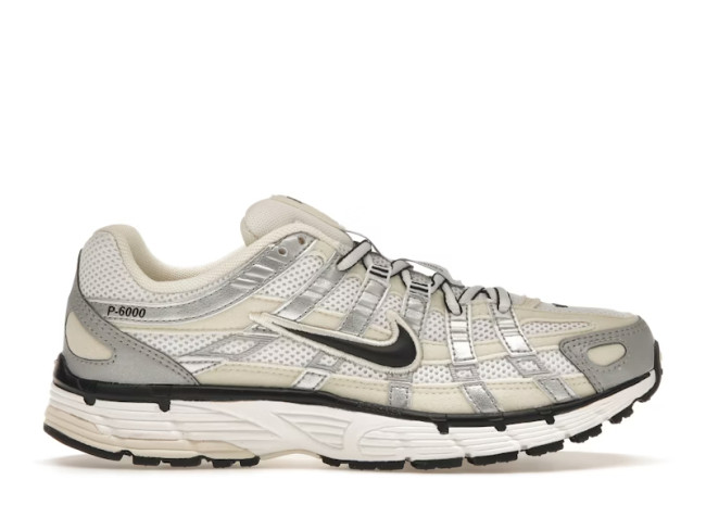 Nike P-6000 Coconut Milk Metallic Silver
