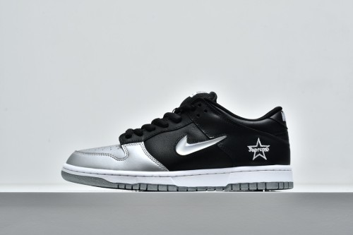 Nike Dunk SB Low Supreme Jewel Swoosh Silver
